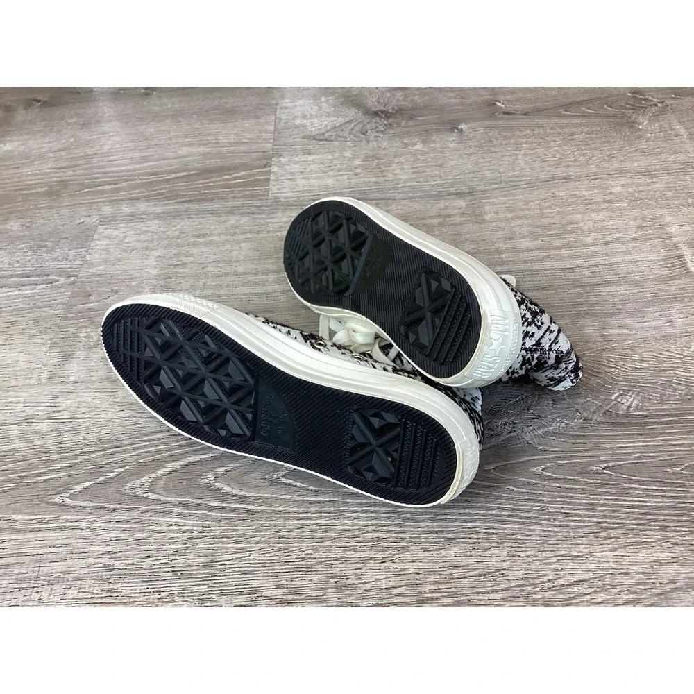 Converse All Star Gemma OX Womens Size 8 Shoes Black White High Sneakers 553448C